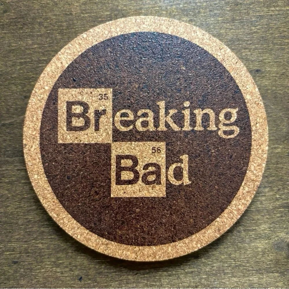Breaking Bad Better Call Saul Laser Engraved Cork Coasters